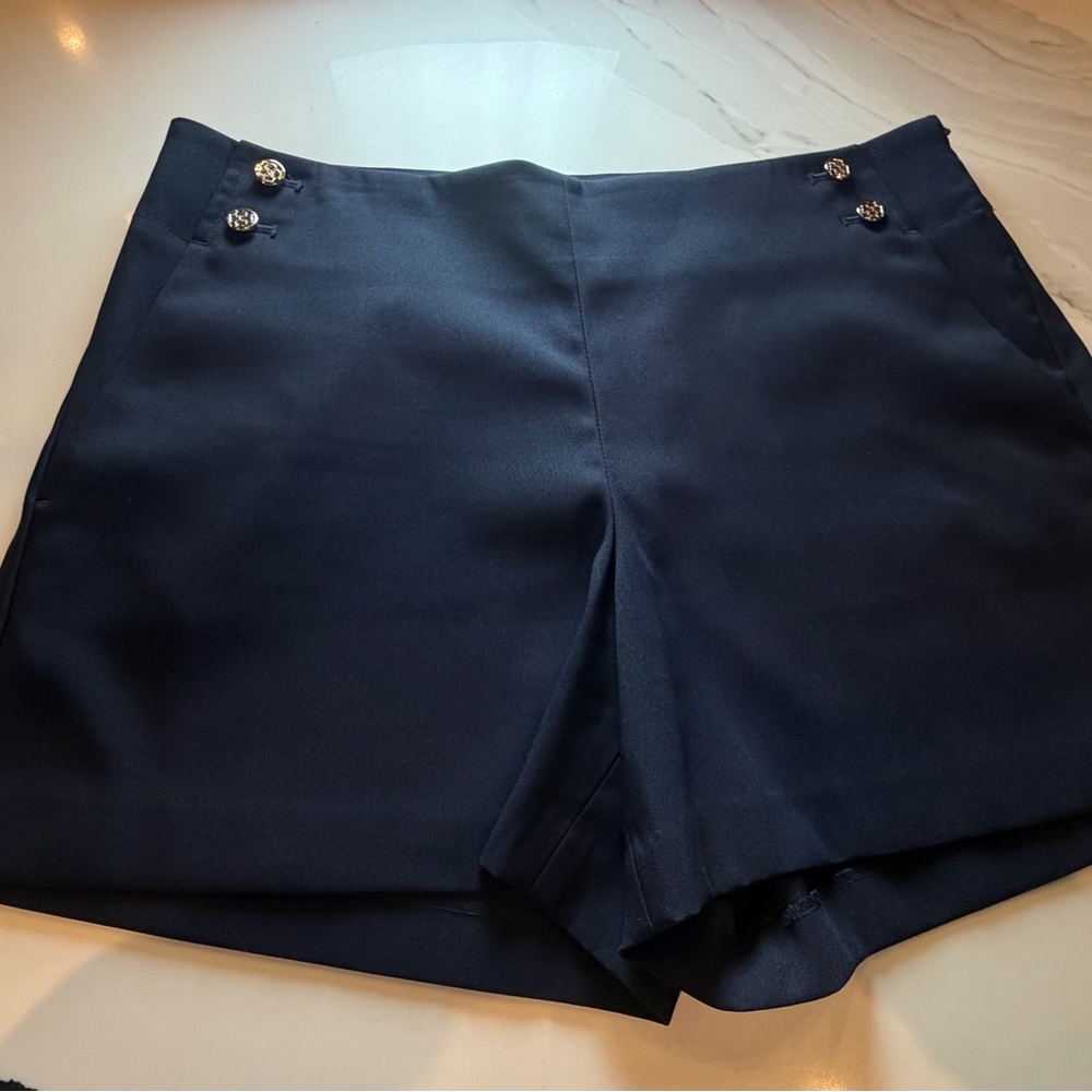 Ann Taylor Midnight Blue Women's Shorts with Button Accents